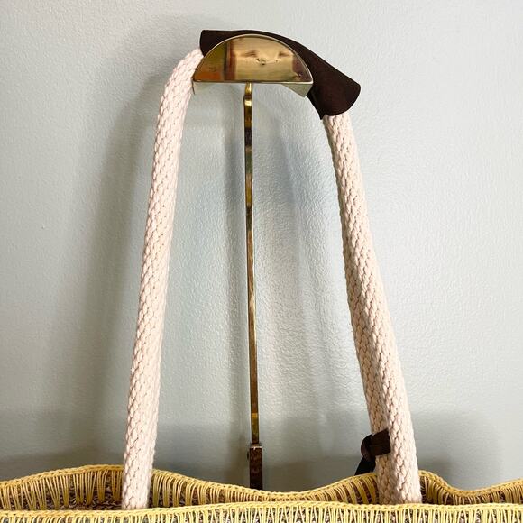 Brighton Bella LIMONE Tote Handbag Purse Woven Leather Lemon - Picture 11 of 12